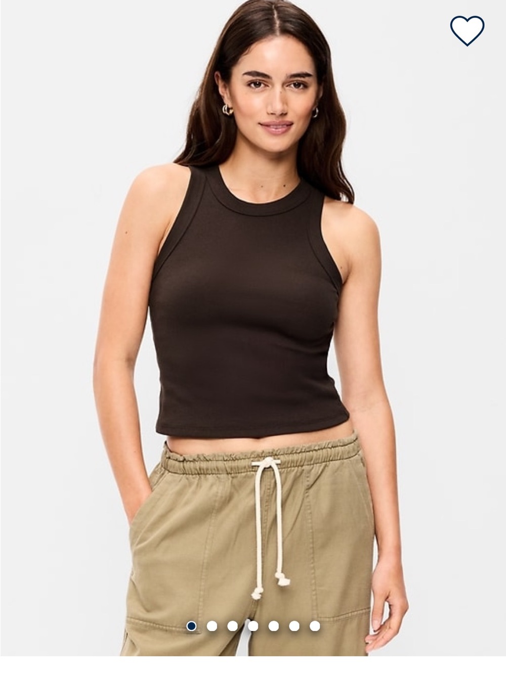 Old Navy Black Coffee Snug Crop Tank